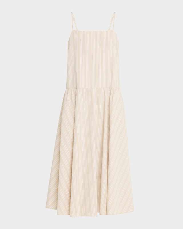 Ettore Striped Sleeveless Midi Dress